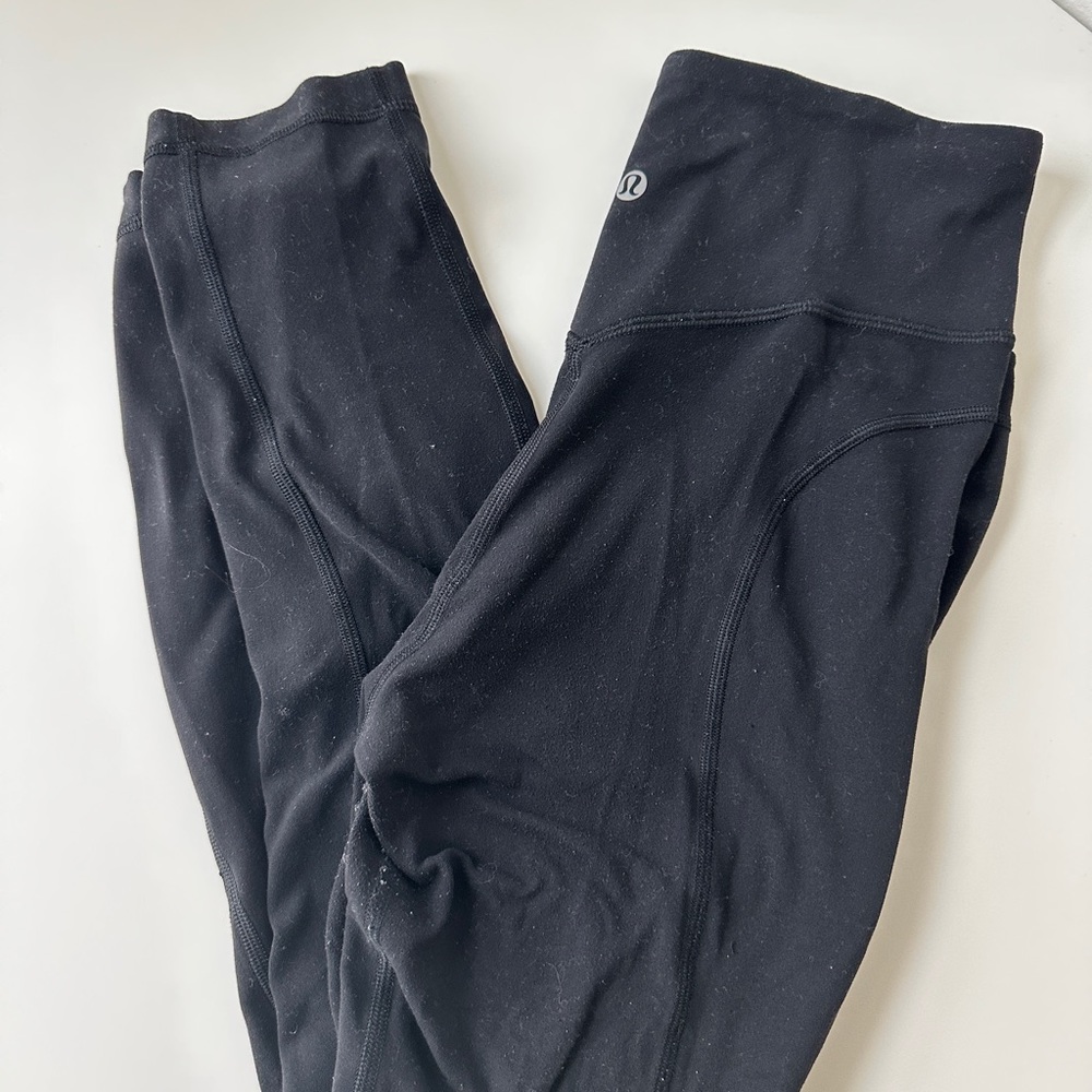 Two pairs of Lululemon Pushing Limits size 6, 25” black